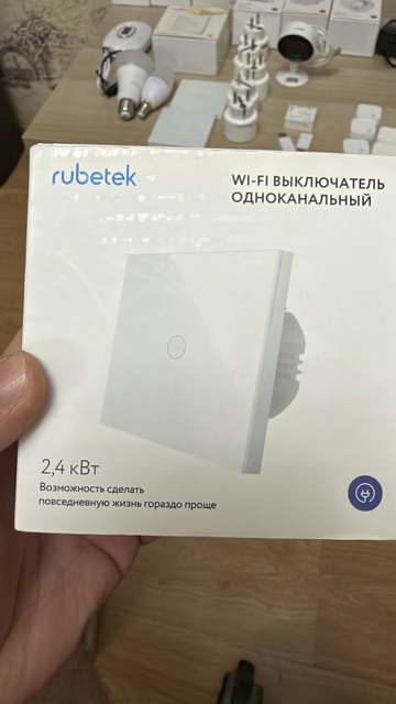Wi-Fi выключатель одноканальный, 2,4 кВт